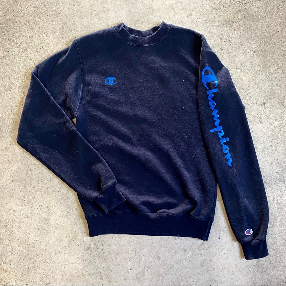 Champion eco fleece navy crewneck